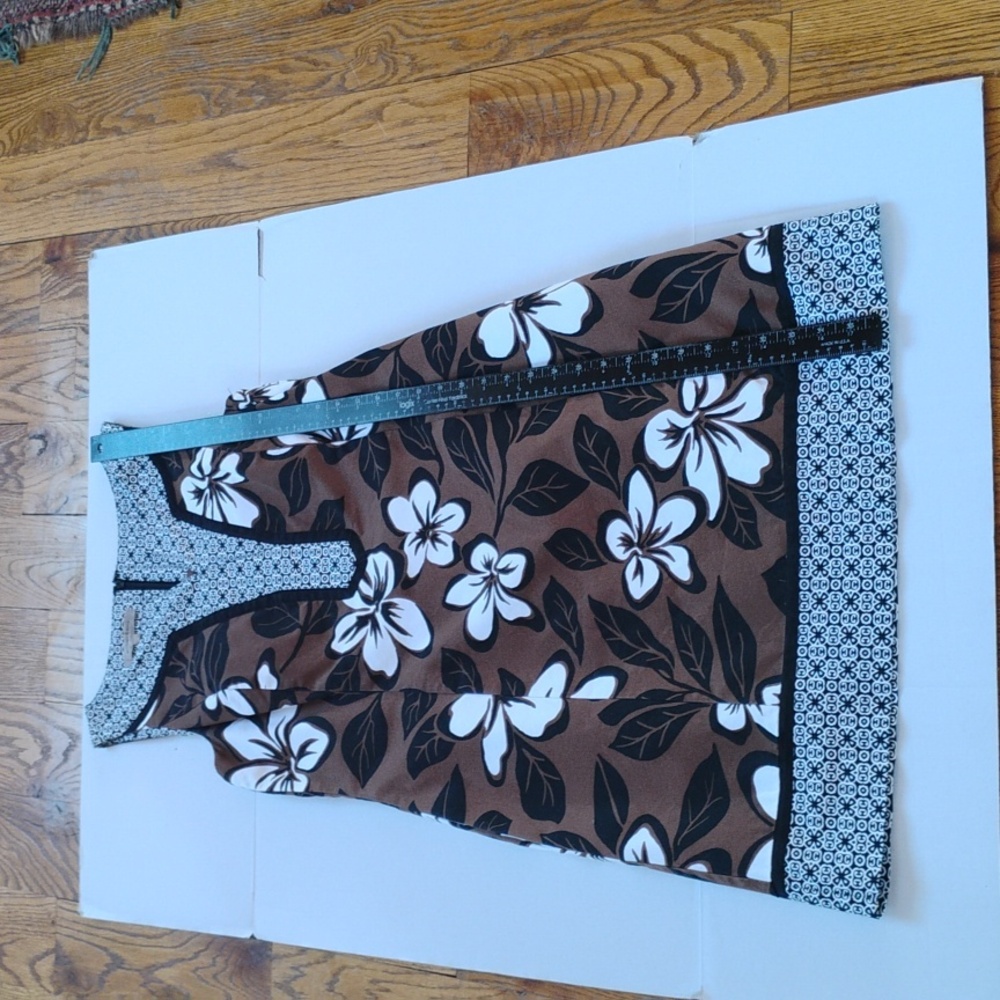Tommy Bahama Brown and White Floral Dress - Picture 12 of 14